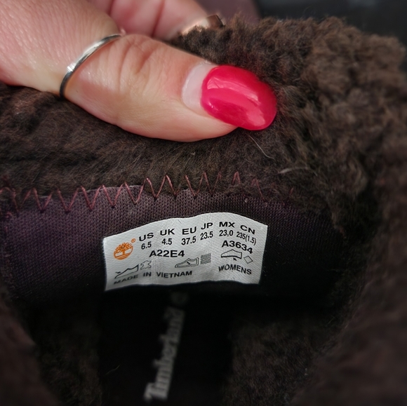 Timberland Camdale Fold Down Purple Heeled Boots - Size 6.5, Genuine Leather - Picture 10 of 10